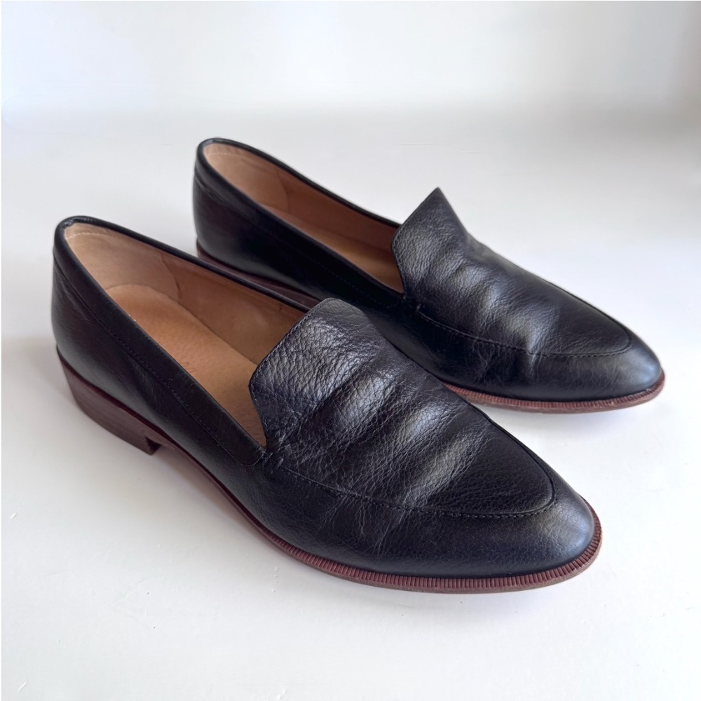 Madewell Francis Black Leather Loafers Size 8.5